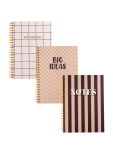 A4 Hardcover Notebooks Assorted - None Brown