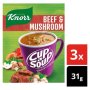 Knorr Cup A Soup Thick & Creamy Beef & Mushroom Instant Soup 3 X 31G