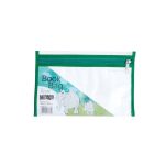 Zip Book A5 Clear Green Meeco