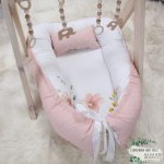 Baby Safe Nest Safe Sleeping Pod Wildflower White Dusty Pink