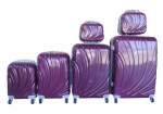 Smte 6 Suitcases Travel Trolley Luggage Set Purple With Keychain