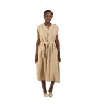 Belted Striped Dress - Camel L