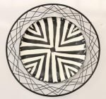 Black & White Metal Wall Hanging – 42CM