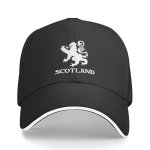 Cool Classic Hippie Curved Brim Baseball Cap Scottish Lion Print Trucker Hat Snapback Hat For Casual Leisure Outdoor Sports