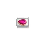Composable Classic Link Red Stone Drop Left