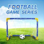 Kids' MINI Soccer Goal Set - 60.96CM Foldable & Portable Plastic Football Net For Indoor outdoor Play Perfect For Ages 3-6