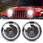 2 Pcs 7 Inch IP68 Waterproof 6500K 75W Cree LED Headlight Hi lo Beam Driving Lamp For Jeep Wrangler Jk Tj Lj