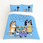 Kids Duvet Set Light Blue Bluey