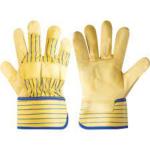 Yellow Cowhide Riggers 2" Safetycuffs Size 10