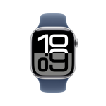 Apple Watch Series 10 Gps 42MM Silver Aluminium Case With Denim Sport Band - M l