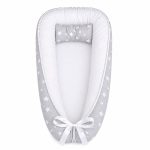 Light Grey With White Stars Baby Nest Pod Newborn Lounger