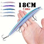 1PC 18CM 24G Long Casting Crankbaits Hard Fishing Bait For Seawater Wobbler Swimming Baits Laser Minnow