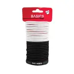 Basics Hair Band Polyester Blck+wht 24PC
