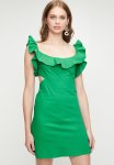 Ruffle Overlay MINI Shift Dress - Jolly Green