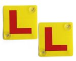 2 Piece Learner Driver L Sign Board With Two Suction Cups