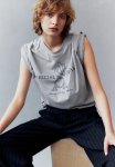 Oversized Motif-detail T-Shirt - Grey & Special Collab