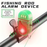 High-sensitivity Electronic Fishing Rod Alarm With 80DB Audible Alert Non-rechargeable Abs Material - Single Pack Green