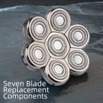 7 High-quality Replacement Heads For Electric Shaver - Perfect For Bald Head And Face Shaving - Compatible With Most Electric Ra