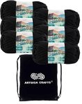 Lion Brand Hometown South Dakota Black 135-153 6-SKEINS - Same Dye Lot 6 S Bulky Acrylic Yarn For Crocheting And Knitting With P