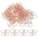 Patikil 40PCS Paper Clip Butterfly Shape Paper Clip Small Cute Rust-proof Metal Strong Durable Bulk For Office Home 35MM Rose Go