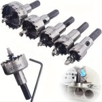 5PCS Durable Hole Saw Kit - Versatile Anti-snap Rust-resistant For Metal Wood & More Easy Assembly & Clean