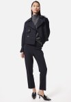 Tapered Jersey Trousers - Navy Blue