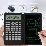 Pink black Portable Scientific Calculator With Writing Tablet & Stylus Pen - Perfect Gift For Engineering & Financial Students