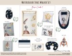 Cot Duvet Bedding Space Watercolour Space Walker Set