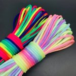 Polyester Paracord Lanyard Rope 5 Yards - 2MM & 4MM Non-elastic Cord For Handmade Bracelets & Diy Crafts 1PC Pack