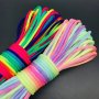Polyester Paracord Lanyard Rope 5 Yards - 2mm & 4mm Non-Elastic Cord For Handmade Bracelets & DIY Crafts 1pc Pack