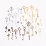 5PCS 10PCS 13PCS Antique Bronze slver golden Keys Vintage Pendant Metal Key Shape Charms For Diy Jewelry Making