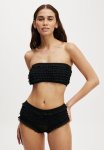 Cotton On Rara Ruffle Bandeau - Black