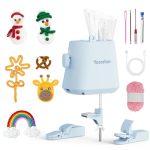 Yocrefun Automatic I-cord Knitting Machine Electric Icord Maker Tool I-cord Knitter Crochet Machine Hands-free Yarn Knitter For
