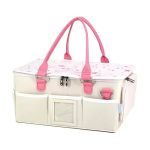 Cute Felt Diaper Caddy Organizer With Lid Removable Shoulder Strap & Compartments Practical Baby Basket For Newborn Essentials S