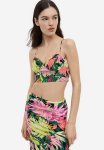 Cr Pe Corset Top - Green Floral