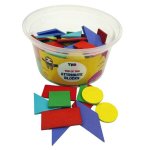 Tub Of Wooden Attribute Blocks 100PCS