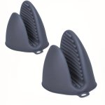 2 Pack Silicone Oven Mitts Pot Holders Sets For Kitchen Heat Resistant Small Kitchen Mittens Rubber Air Fryer Mitts MINI Pot Pin