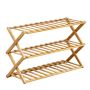 Home Multifunctional Foldable Bamboo Shoe Organiser Rack 3 Layer 98X46X25CM