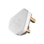 3 Prong Normal Plug – White