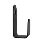 Slatted Panel Single Coat Hook Black Steel Wall Hook