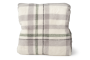 King Plush Blanket 274CM - White And Green Scotch