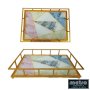 Tray Set 2Pcs Marble