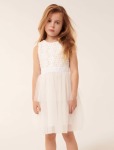 Eloise Layered Tulle Girls Dress - 10-12 Yrs White Cloud