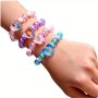 1PC Disney Frozen Elsa Anna Princess Bracelet Fashion Jewelry Cartoon Figure Bracelet Wrist Band Cute Gift