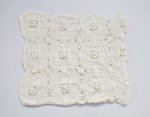 Cream Flower Crochet Throw 125X150CM