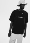 Loose Fit Printed T-Shirt - Black Interested