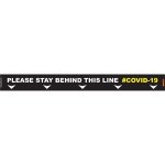 Tork Craft Covid 19 - 800MM X 80MM Social Distancing Strips - Black