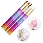 Rainbow Metallic 5PC Art Brush Set
