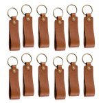Handmade Personalised Leather Keyring – 12 Pack