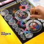 22PCS Magic Spiral Drawing Set - Transparent Template For Unique Patterns Perfect For Diy Greeting Cards & Gifts